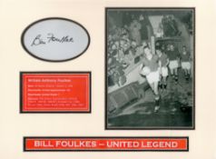 Football Bill Foulkes 16x12 overall Manchester United mounted signature piece includes a signed