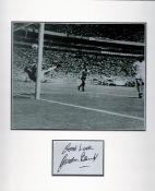 Football Gordon Banks 14x13 overall England mounted signature piece includes signed album page and a