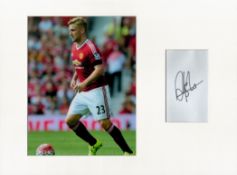 Football Luke Shaw 16x12 overall Manchester United mounted signature piece includes a signed album