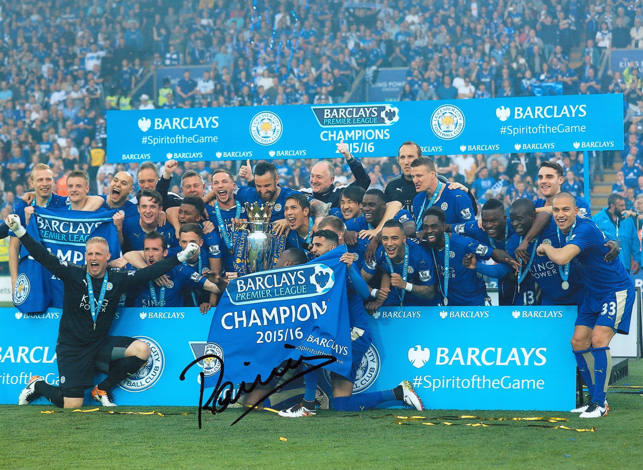 Football. Leicester City FC. Claudio Ranieri Signed 16x12 colour photo. Photo shows the Title