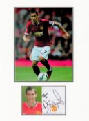 Football Angel Di Maria 16x12 overall Manchester United mounted signature piece includes signed