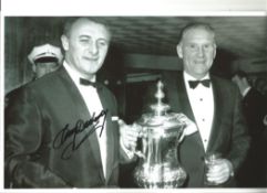 Tommy Docherty Man United Signed 12 x 8 inch football black and white photo. Good condition. All