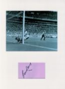 Football Gordon Banks 16x12 overall England mounted signature piece includes signed album page and a