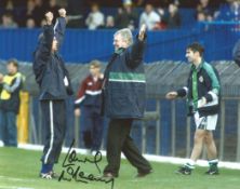 Football Lawrie McMenemy 10x8 Signed Colour Photo Pictured While Manager Of Northern Ireland. Good