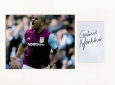 Football Gabriel Agbonlahor 16x12 overall Aston Villa mounted signature piece includes a signed