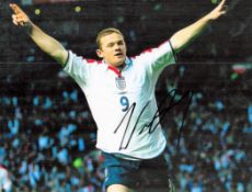 Football Wayne Rooney signed 10x8 England colour photo. Wayne Mark Rooney (born 24 October 1985)