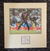 Football Alex Song 14x13 overall Barcelona mounted signature piece includes a signed album page