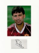 Football Bryan Robson 16x12 overall Manchester United mounted signature piece includes signed