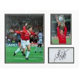 Football Teddy Sheringham 16x12 overall Manchester United mounted signature piece includes signed