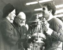 Football Ron Yeats signed 10x8 Liverpool black and white photo. Ronald Yeats (born 15 November 1937)