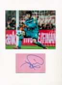 Football Petr Cech 16x12 overall Arsenal mounted signature piece includes signed album page and a