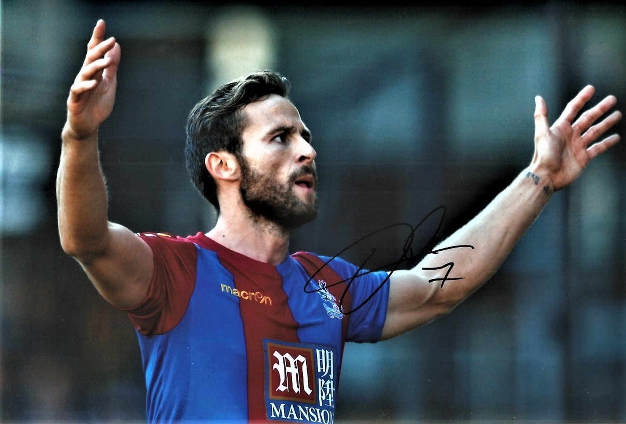 Yohan Cabaye Crystal Palace Signed 12 x 8 inch football photo. Good condition. All autographs come