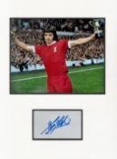 Football Kevin Keegan 16x12 overall Liverpool mounted signature piece includes signed album page and