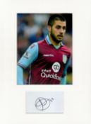 Football Carles Gil 16x12 overall Aston Villa mounted signature piece. Includes signed album page