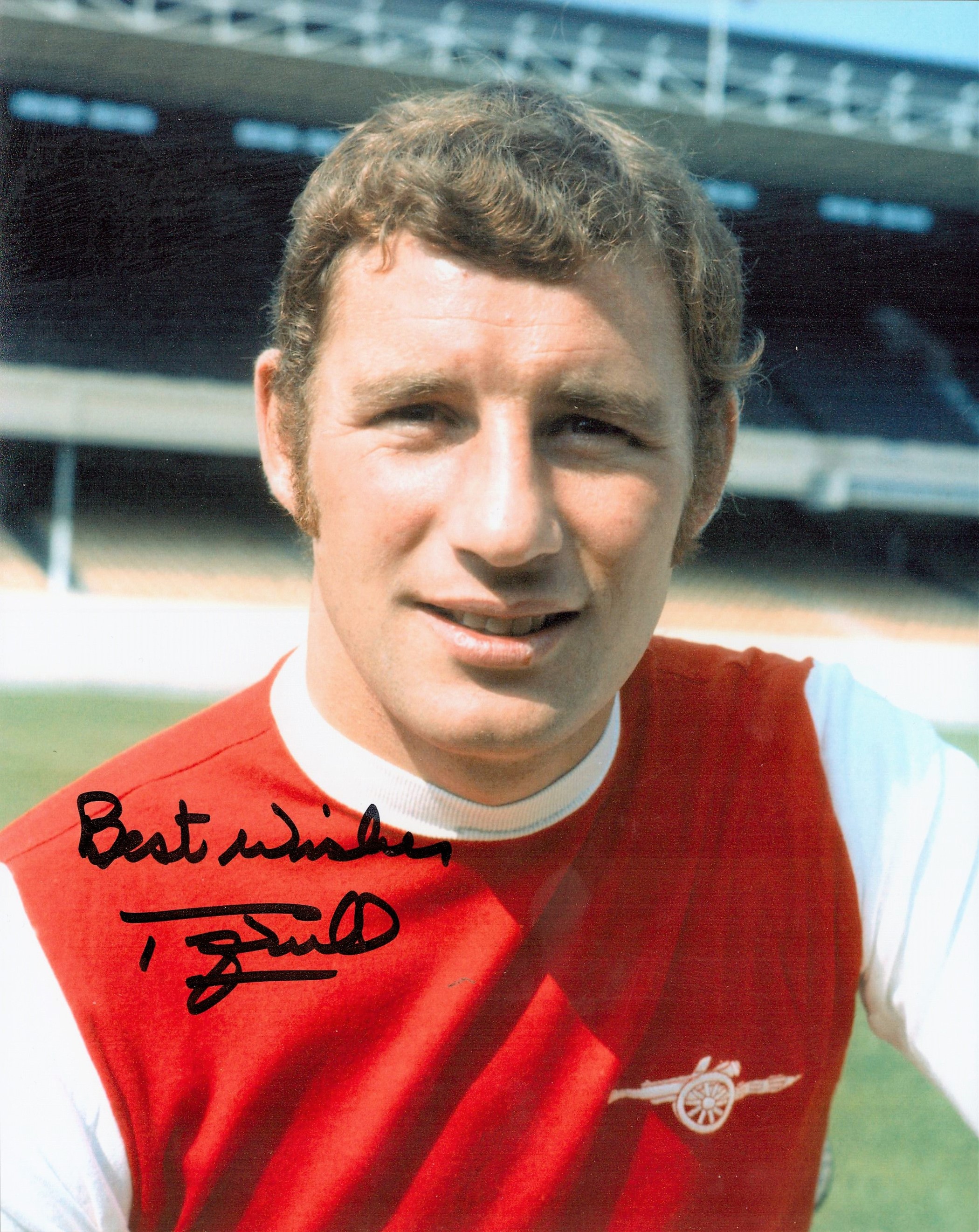 Football Terry Neil signed 10x8 Arsenal colour photo. William John Terence Neill (born 8 May 1942)