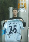 Football Wayne Bridge 10x8 signed colour photo pictured after signing for Manchester City. Good