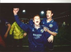 Simon Grayson and Neil Lennon Leicester City Signed 12 x 8 inch football photo. Good condition.