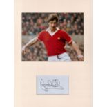 Football Gordon Hill 16x12 overall Manchester United mounted signature piece includes a signed album
