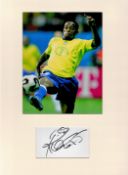 Football Robinho 16x12 overall Brazil mounted signature piece includes signed album page and a
