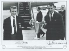 Jimmy Greaves & Terry Dyson 16x12 handsigned, Black and white photo, Autographed Editions, Limited