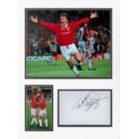 Football Teddy Sheringham 16x12 overall Manchester United mounted signature piece includes signed