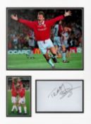 Football Teddy Sheringham 16x12 overall Manchester United mounted signature piece includes signed