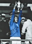 Football John Greig signed 16x12 colourised photo pictured during his playing days with Rangers in