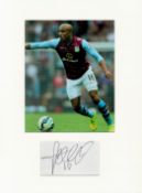 Football Fabian Delph 16x12 overall Aston Villa mounted signature piece includes signed album page