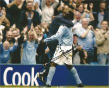 Football Stuart Pearce 10x8 signed colour photo pictured celebrating while manager of Manchester