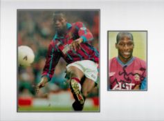 Football Ugo Ehiogu 16x13 overall Aston Villa mounted signature piece includes signed colour photo