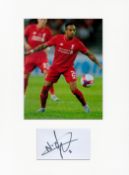 Football Nathaniel Clyne 16x12 overall Liverpool mounted signature piece includes signed album