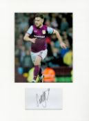Football Scott Hogan 16x12 overall Aston Villa mounted signature piece includes signed album page