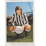 Malcom MacDonald signed Supermac 16x12 colour print. Newcastle United's Malcom Macdonald poses for