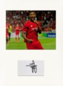 Football Jordon Ibe 16x12 overall Liverpool mounted signature piece includes a signed album page and