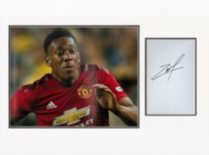 Football Anthony Martial 16x12 overall Manchester United mounted signature piece includes signed