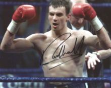 Boxing Richie Woodhall 10x8 Signed Colour Photo Pictured Celebrating After One Of His Fights. Good