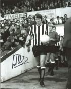 Football Frank Clarke 10x8 Signed B/W Photo Pictured Leading Newcastle United Out. Good condition.