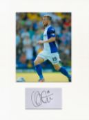Football Wade Elliott 16x12 overall Birmingham City mounted signature piece includes a signed
