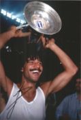Football Ruud Gullit 12x8 signed colour photo pictured celebrating while with AC Milan. Good