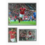 Football Anthony Martial 16x12 overall Manchester United mounted signature piece includes one signed