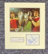 Football Kenny Swain and Alan Evans 15x13 overall Aston Villa mounted signature piece includes two