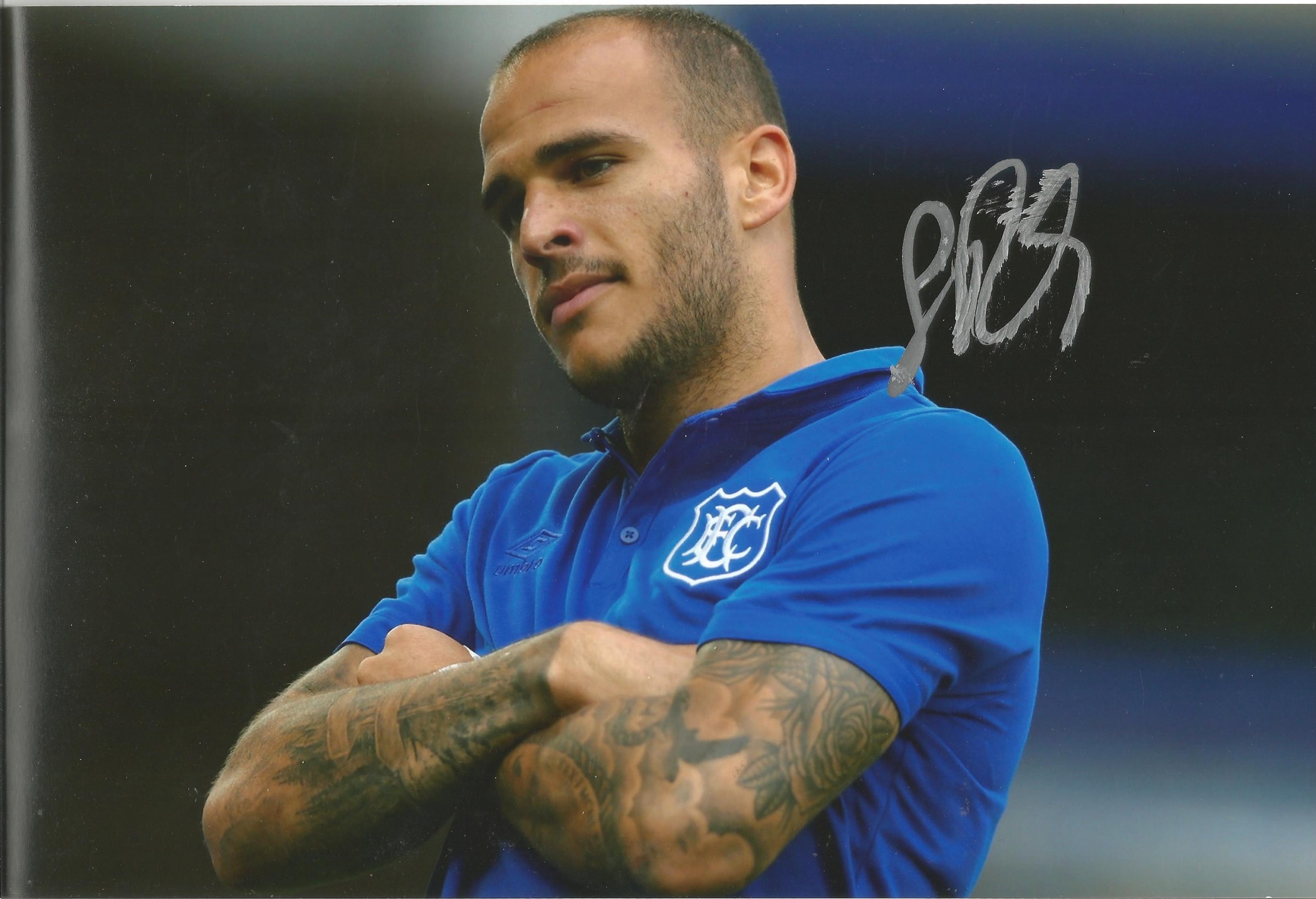 Football Sandro Ramírez signed 12x8 Everton colour photo. Sandro Ramírez Castillo (born 9 July