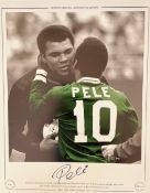 PELE Handsigned 20x16in size. Colourised Print. Limited Edition 88/100. Sporting Legends,