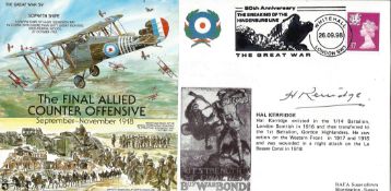 Great War veteran Hal Kerridge signed Final Allied Counter Offensive official Great War series cover