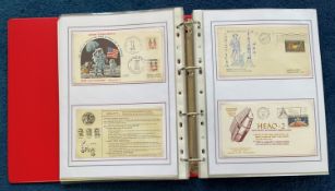 69 Space Exploration FDC with Stamps and FDI Postmarks, Housed in a Binder with Stunning NASA