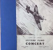 RAF. Multi Signed Spitfire Fund Concert 1940 in the City Of Leeds on Sunday 13th October 1940 at the