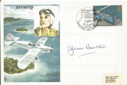 Jean Batten Handsigned 'Jean Batten CBE' FDC with Postmarks 5 Oct 78 with 12p Parliament Stamp. RAFM