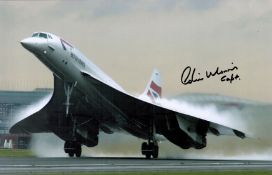 Concorde. A signed 10x8 colour photo. Signed by Concorde Pilot Captain Colin Morris. Photo shows The