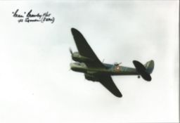 WW2 Flt Lt Brian Bramley of 42 sqn SEAC hand signed 10 x 8 inch colour photo of bomber plane in