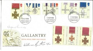 William Apiata VC signed Gallantry 50th Anniversary of the George Cross signed card date stamp